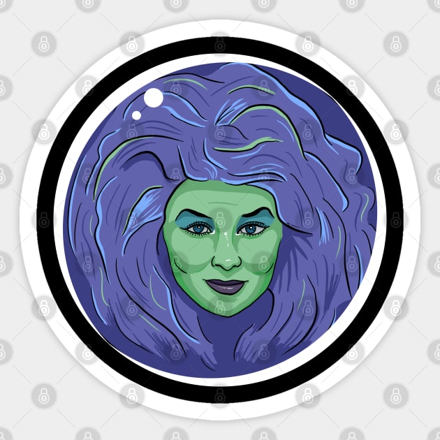 Madame Leota Sticker by Black Snow Comics